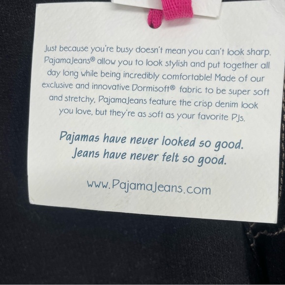 Pajama Jeans Straight Leg Black Women's XXS - Picture 3 of 11